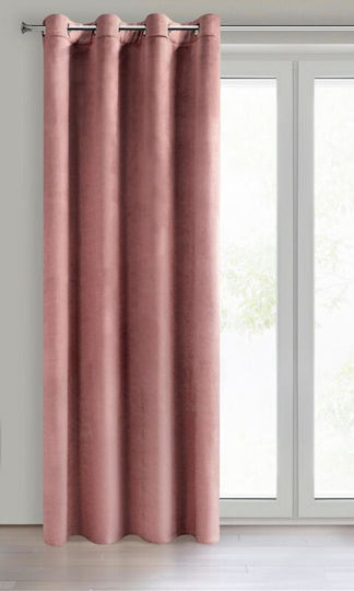 Eurofirany Perdea de Întunecare cu Capse Melanie Roz 140x250cm