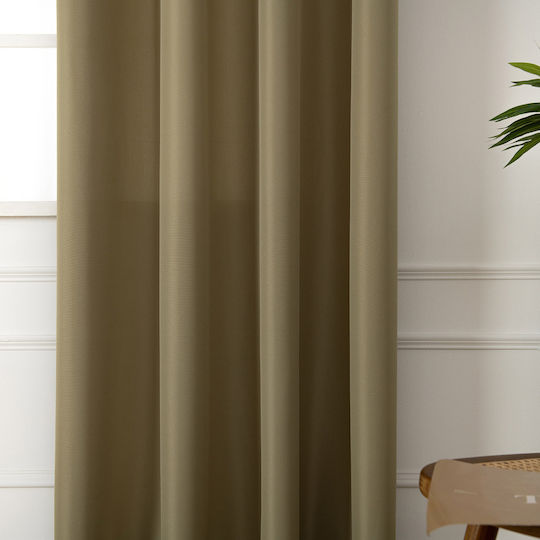 Beauty Home Curtain With Grommets Olive Green 150x260cm