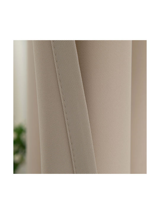 Beauty Home Κουρτίνα με Τρουκς Μπεζ 140x270εκ.