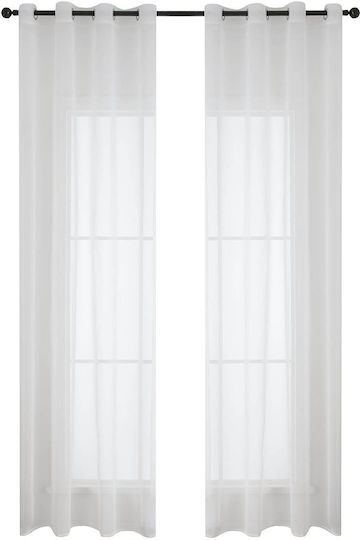 Beauty Home Vorhang mit Grommets Sharp Art 8448 Ecru 140x270cm