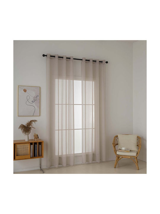 Beauty Home Перде с Копчета Sharp Art 8448 Бежова 140x270см
