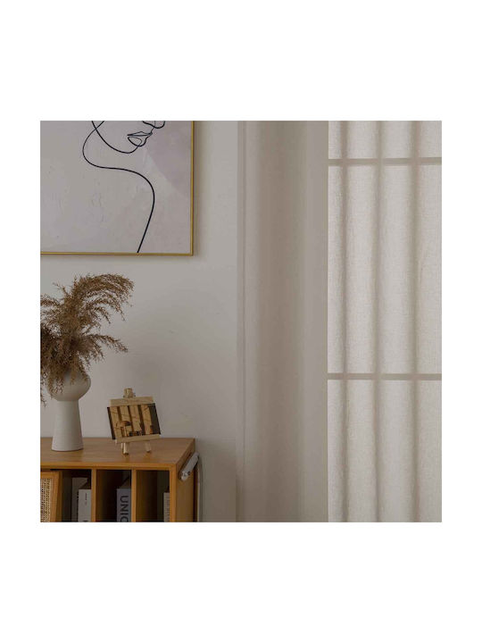 Beauty Home Перде с Копчета Sharp Art 8448 Бежова 140x270см
