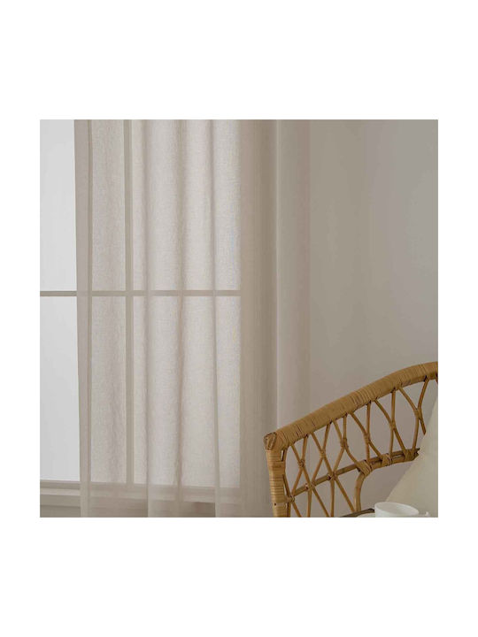 Beauty Home Перде с Копчета Sharp Art 8448 Бежова 140x270см