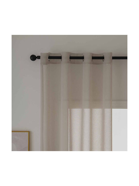 Beauty Home Перде с Копчета Sharp Art 8448 Бежова 140x270см