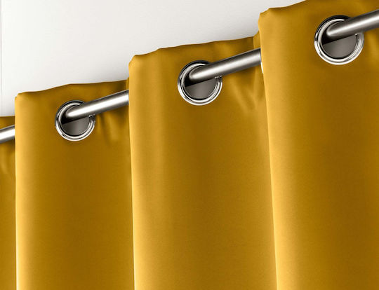 Blackout Curtain with Grommets L-c Occult Yellow 135x280cm