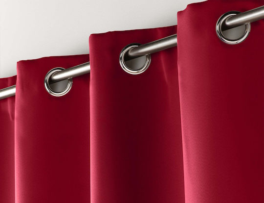Douceur d'Intérieur Curtain Blackout Window with Grommet Red 135x280cm
