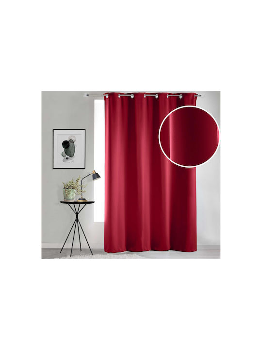 Douceur d'Intérieur Curtain Blackout Window with Grommet Red 135x280cm