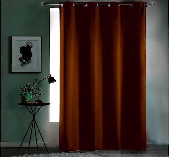 Douceur d'Intérieur Perdea de Întunecare de Fereastră cu Capse Portocaliu 135x280cm