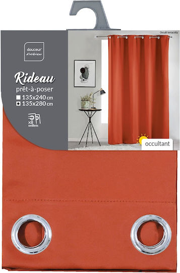 Douceur d'Intérieur Perdea de Întunecare de Fereastră cu Capse Portocaliu 135x280cm