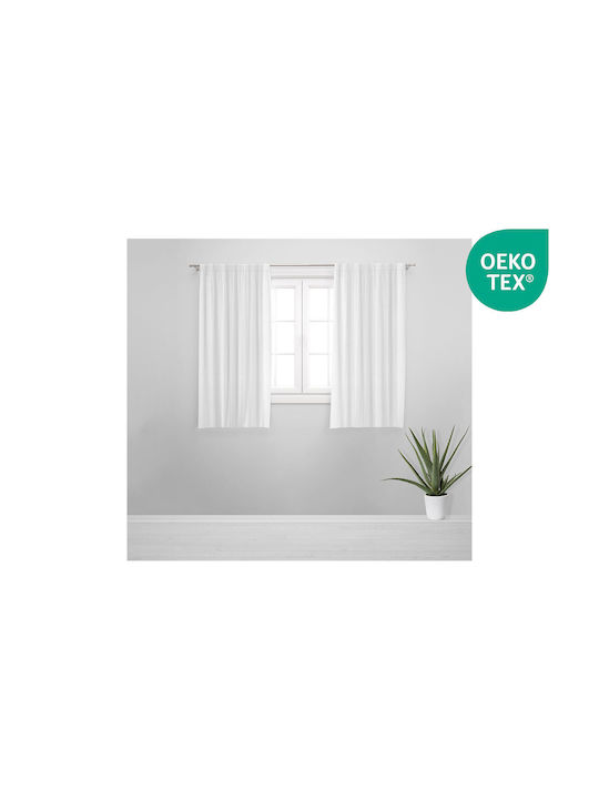 Easy Home Perdea de Fereastră cu Coafură Marimba Albă 140x150cm