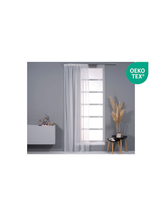Easy Home Завеса За прозорец с Плик с писалка Bianca Екрю 270x140бр