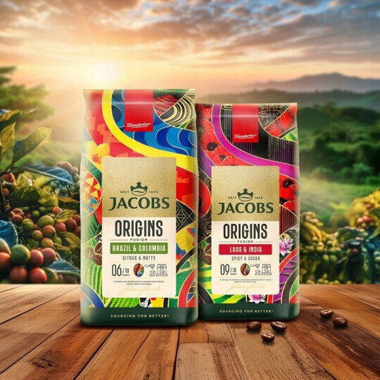 Jacobs Καφές Espresso Brazil Origins Fusion Brazil Colombia σε Κόκκους 1kg