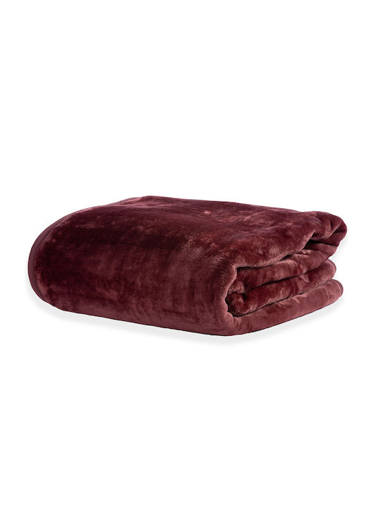 Nef-Nef Homeware Loft Decke Samtig Übergröße 220x240cm Burgundisch