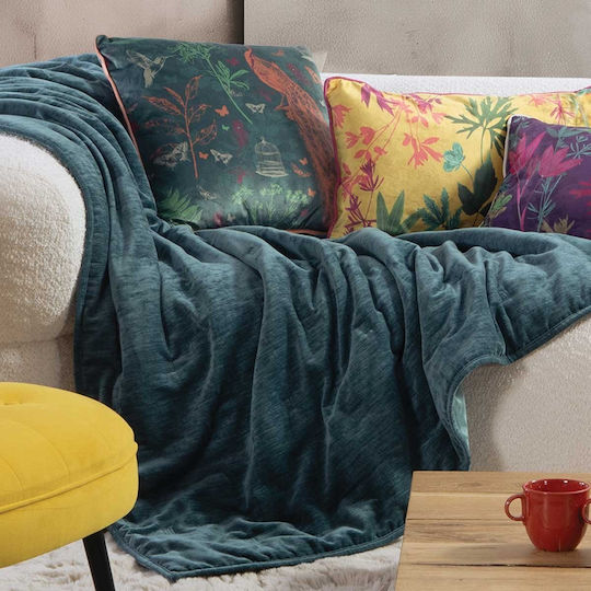Nef-Nef Homeware Paradise Ριχτάρι Πολυθρόνας Chenille 130x180εκ. Πράσινο