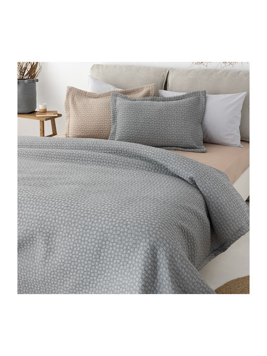 Palamaiki Daphne Κουβέρτα Πικέ Μονή 170x260εκ. Grey
