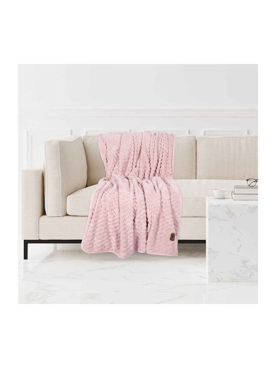 Das Home 8848 Κουβέρτα Fleece Καναπέ 130x170εκ. Pink