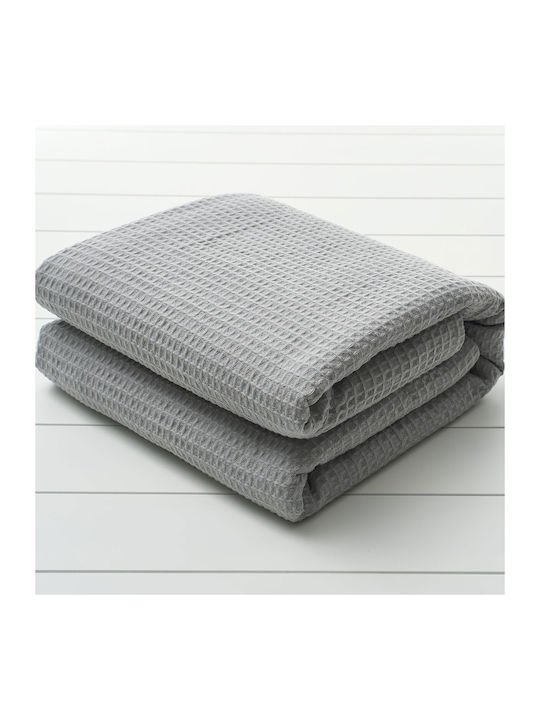 Vesta Home Piqué Decke King Size 260x250cm Hellgrau