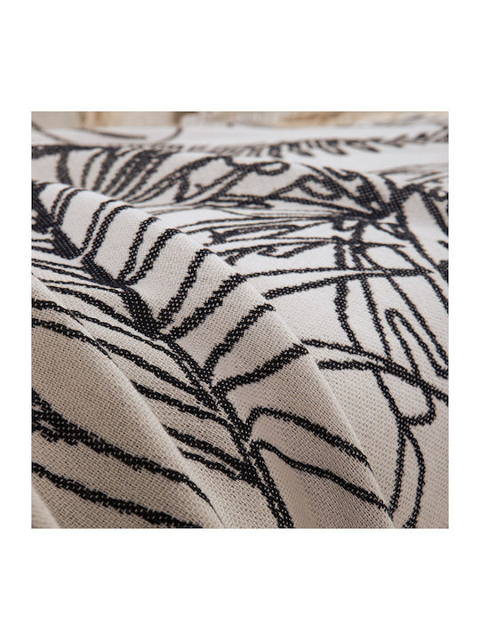 Nef-Nef Homeware Grow Sofa Blanket 130x170cm Ecru/Black