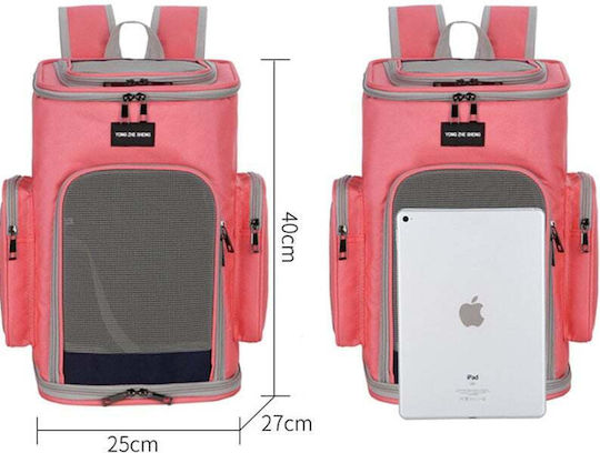 Rucsac Pentru Transport Câine/Pisică Până La 5kg Roz L40xL27xÎ25cm