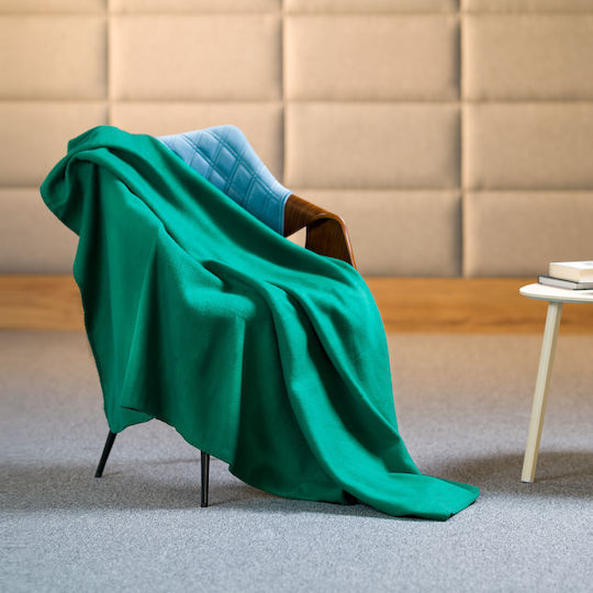 Teesa Κουβέρτα Fleece Καναπέ 130x150εκ. Green