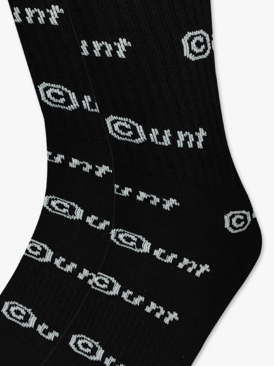 Baumwoll-Frottee-Socken Gemustert Schwarz Rto