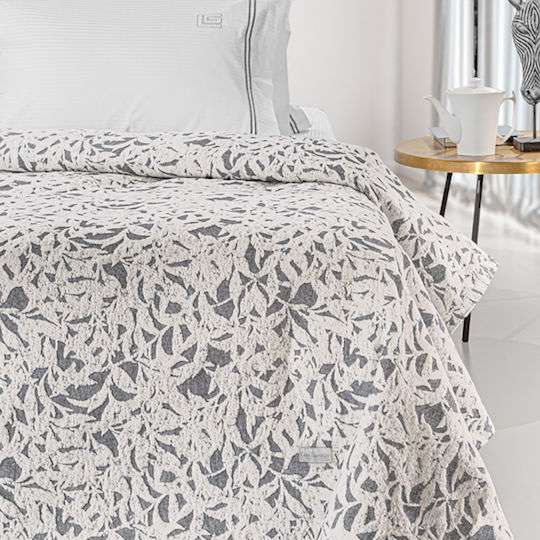 Guy Laroche Blossom Κουβέρτα Σενίλ King Size 260x250εκ. Smoke