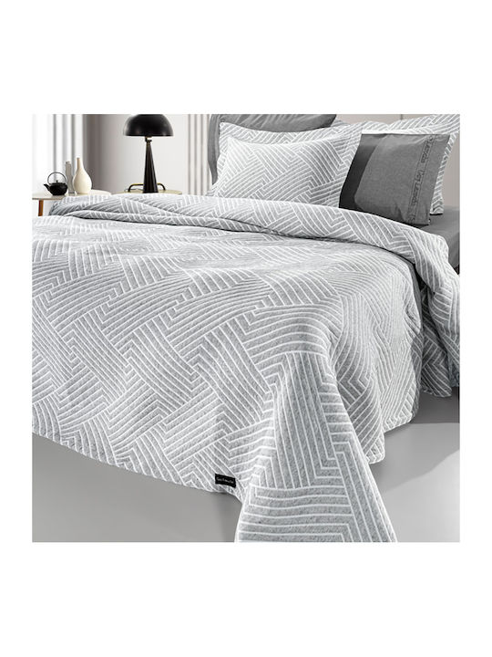 Guy Laroche Lupo Κουβέρτα Πικέ Ημίδιπλη 180x260εκ. Grey/white