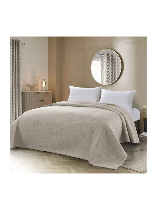 Beauty Home Art 11176 Κουβέρτα Πικέ Μονή 170x270εκ. Άμμου