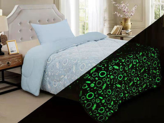 Lino Home Universe Single Blanket 160x220cm Light Blue Lino Home Universe Single Blanket 160x220cm Light Blue