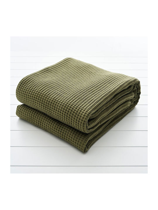 Vesta Home Piqué Decke Übergröße 240x250cm Olive