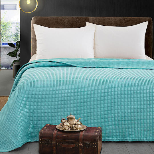 Beauty Home Κουβέρτα Fleece Μονή 160x220εκ. Τυρκουάζ