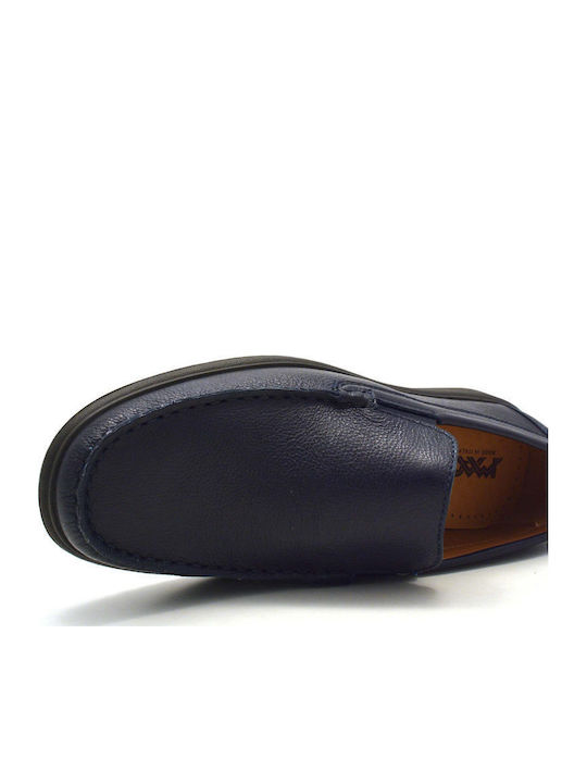 Δερμάτινα Ανδρικά Loafers σε Μπλε Χρώμα