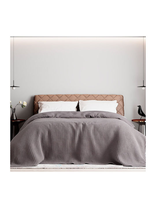 Beauty Home Waffle Κουβέρτα Πικέ Υπέρδιπλη 230x240εκ. Ανθρακίτης