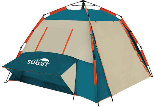 Solart Αυτόματη Σκηνή Camping Μπλε 3 Εποχών για 4 Άτομα 230x230x165εκ.