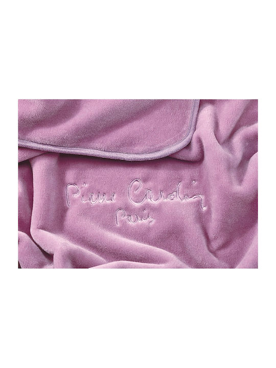 Pierre Cardin Nancy Pătură Spania Catifea Superdublă 220x240 cm Lila