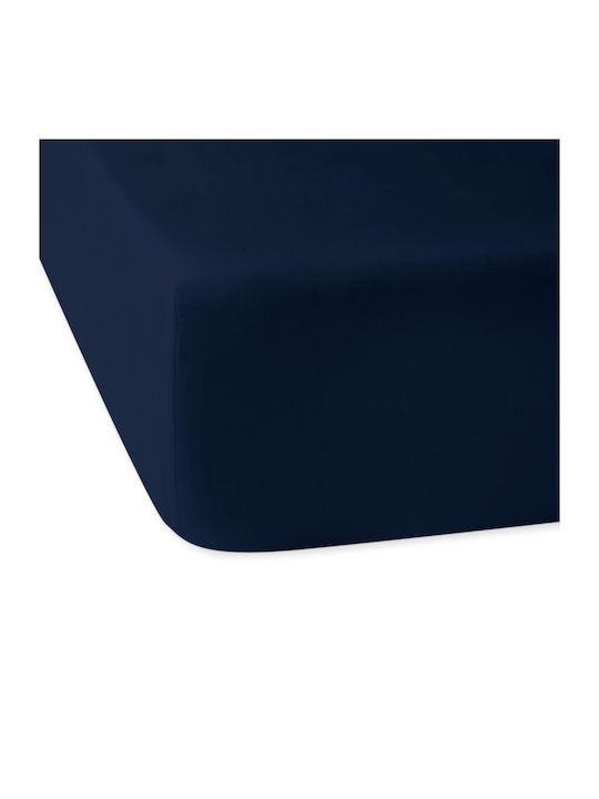 Darymex Σεντόνι Υπέρδιπλο με Λάστιχο 160x200εκ. Dark Navy