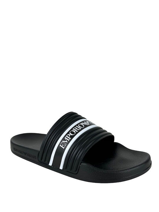Emporio Armani Slides Μαύρα