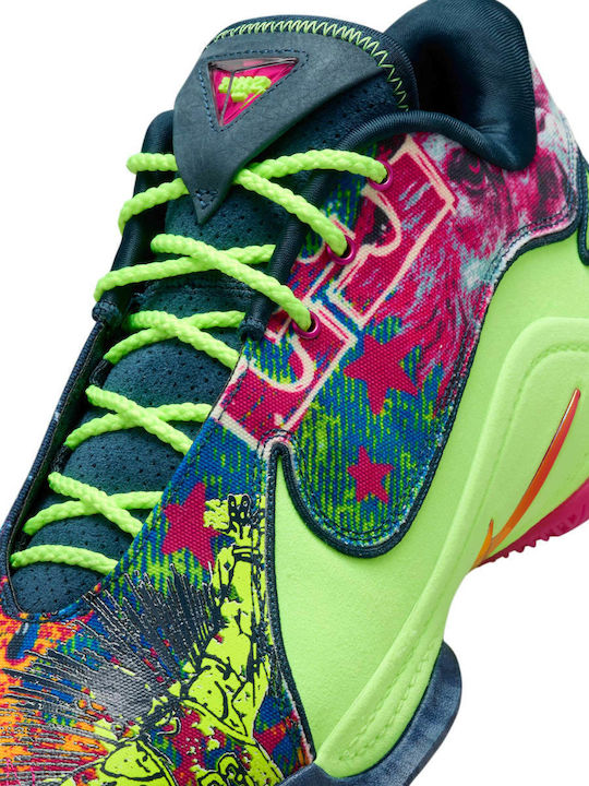LeBron 22 Low Basketball Shoes Blustery / Fireberry / Ghost Green / Diffused Blue / Armory Navy / Playful Pink