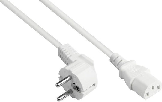 Good Connections IEC C13 - IEC C13 Кабел 2.5м Бял