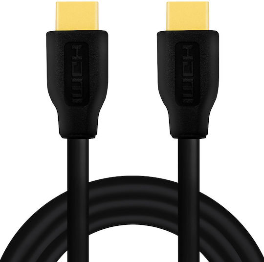 LogiLink Плоски Кабел HDMI мъжки - HDMI мъжки 1м Черен