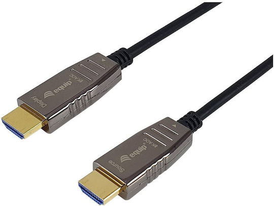 Equip HDMI 2.1 Ultra High Speed 48Gbps 4K 120Hz HDR VRR Cable HDMI male - HDMI male 20m Μαύρο