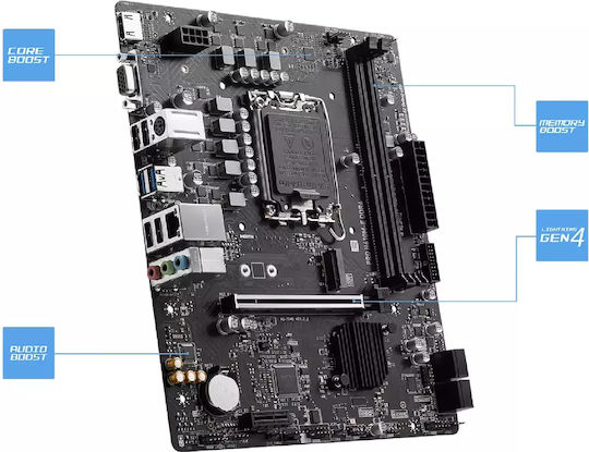 MSI PRO H610M-E DDR4 Motherboard Micro ATX με Intel 1700 Socket