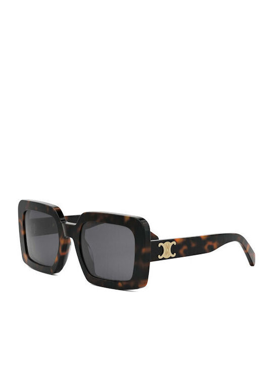 Celine Women's Sunglasses with Brown Tartaruga Plastic Frame and Brown Lens CL40304U-52A