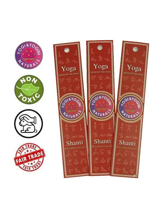 Yogi & Yogini Fragrance Sticks Shanti with Fragrance Sandalwood 10pcs
