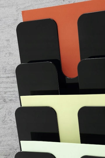 Langlebiges Regal Dura.na Dok.a Flexiplus 6 Vertikale Schwarze Vertikale Behälter