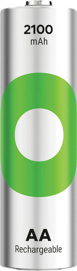 Gp Recharge Rechargeable Battery Size Aa 2100 Mah 4-pack Electronics
