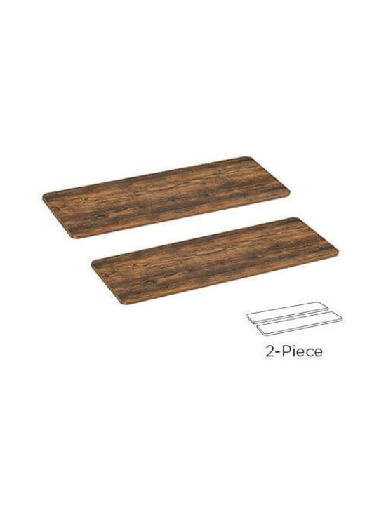 Brateck Rectangular Office Desk Surface made of Particleboard Brown 120x60x1.8cm TP12060R-2P-BG 1pcs