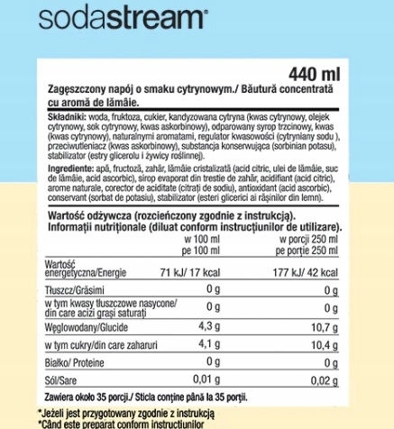 Lemonade Syrup Sodastream Soda Maker Concentrate