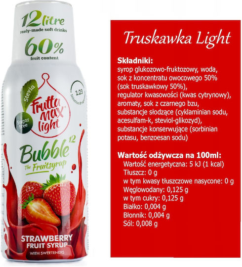Fruttamax Strawberry Light Syrup 500 Ml