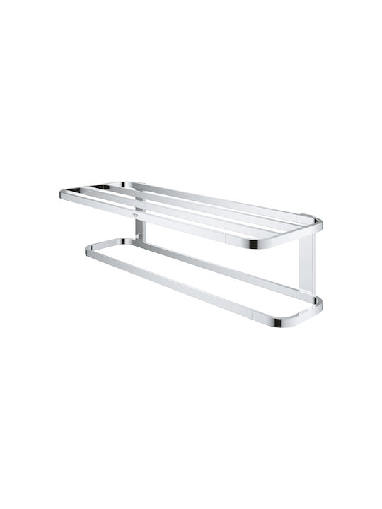 Grohe Selection Wall-Mounted Bathroom Shelf Unit with 5 Positions ​59.6x59.6cm Silver